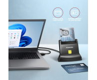 Axagon CRE-SM4N USB-A Smart card FLATREADER CZYTNIK - 1485438 - zdjęcie 3